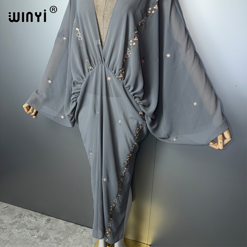 WINYI Vネック レディース カフタンワンピース アラビ - Cover Up Kaftan のレビューと価格