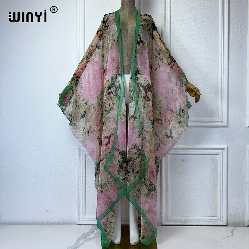 Winyi-自由奔放に生きるプリントのビーチドレス,セクシー - Cover Up Kaftan のレビューと価格