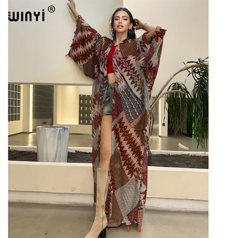 WINYI サマーアウトフィット 着物 アフリカ ボヘミアン - Cover Up Kaftan のレビューと価格