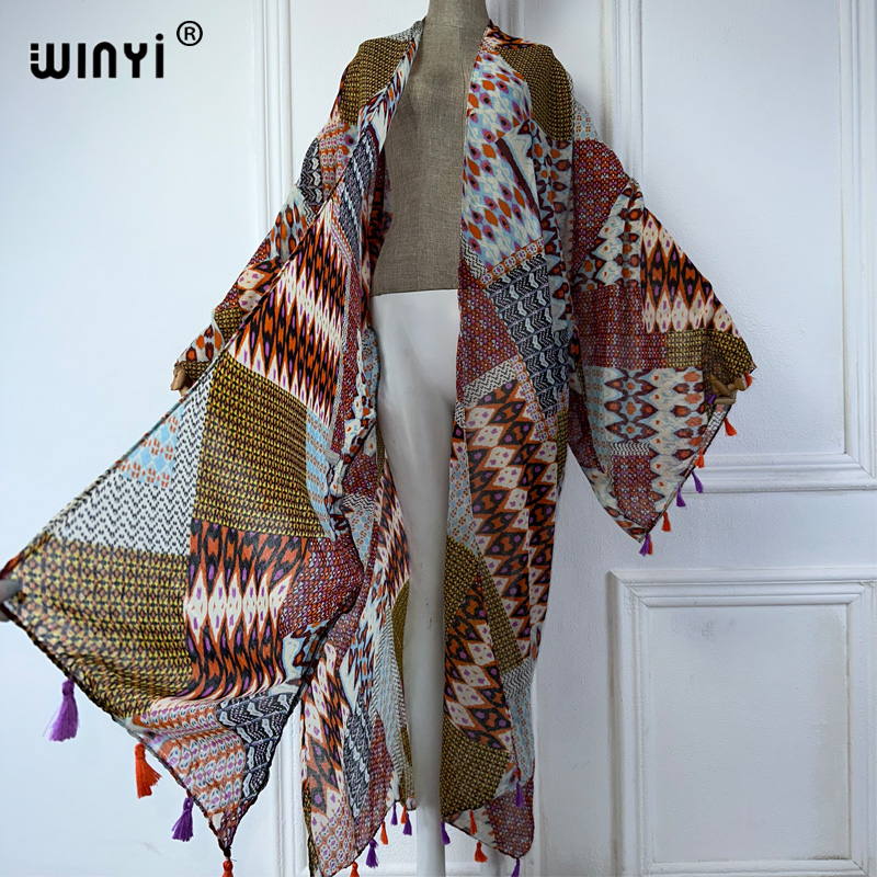 WINYI サマーアウトフィット 着物 アフリカ ボヘミアン - Cover Up Kaftan のレビューと価格